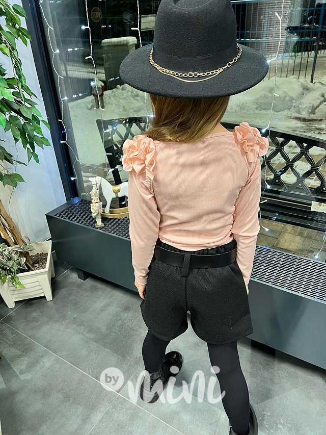 Maxi frill blůzka lososová