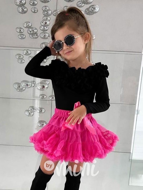 Maxi frill body černé