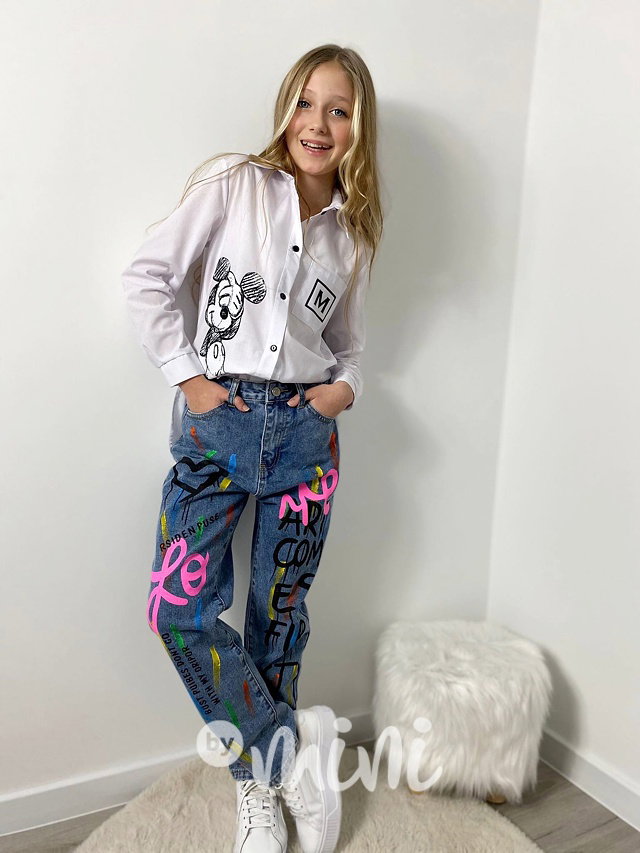 Fashion jeans LOVE art blue