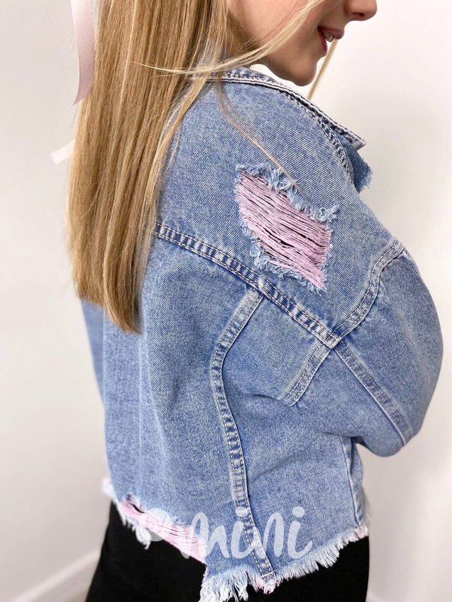 Pink ripped oversize jeans bunda