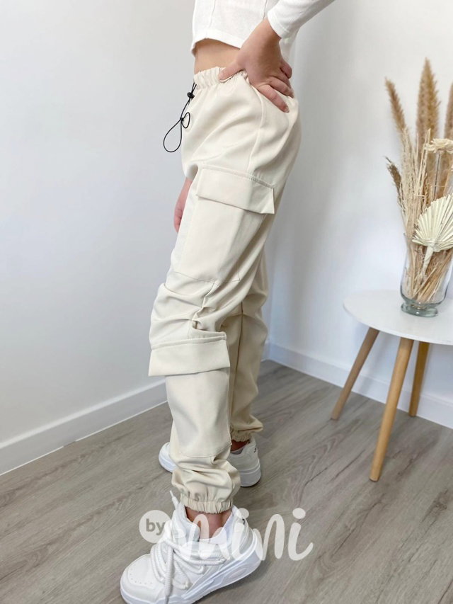 Jarní sporty cargo kapsáče ivory