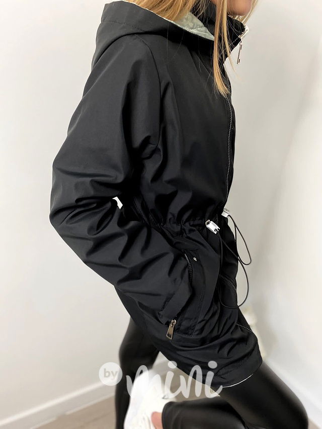 Oboustranná jarní parka black