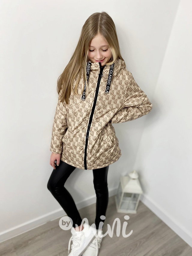 Oboustranná jarní parka béžová