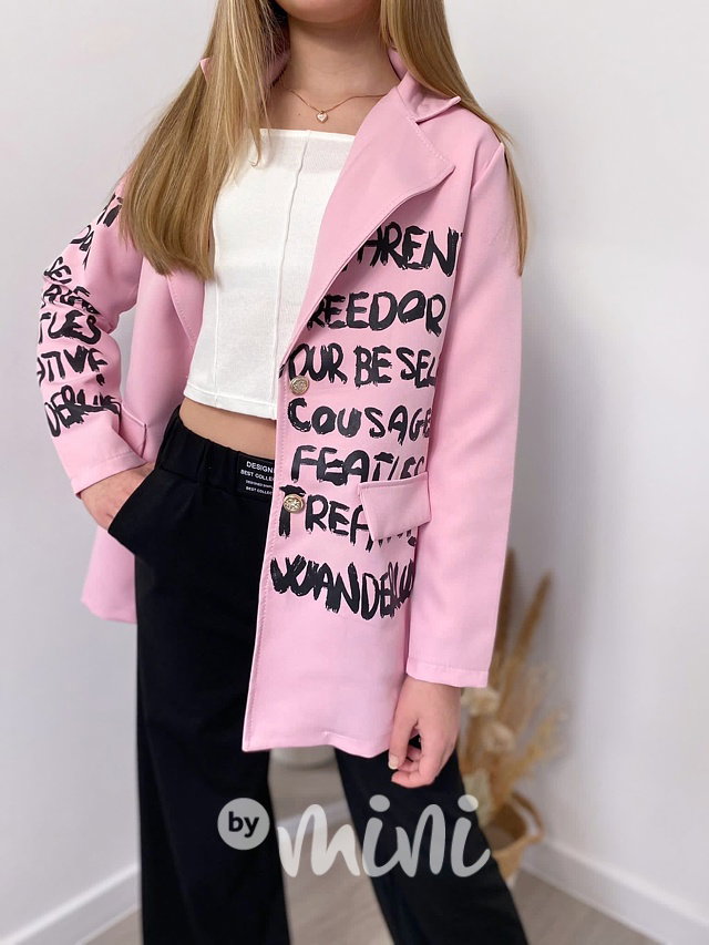Fashion boyfriend sako růžové