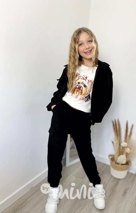 Cargo mikina + kapsáče black