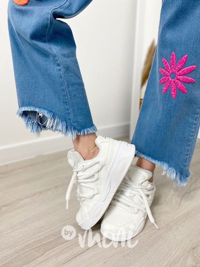 Flower jeans