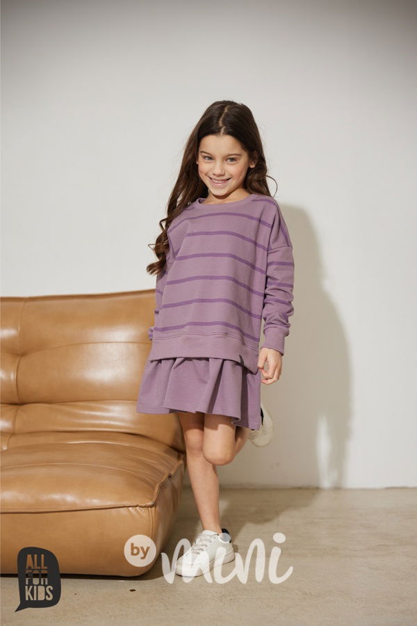 All for kids mikinové šaty lila