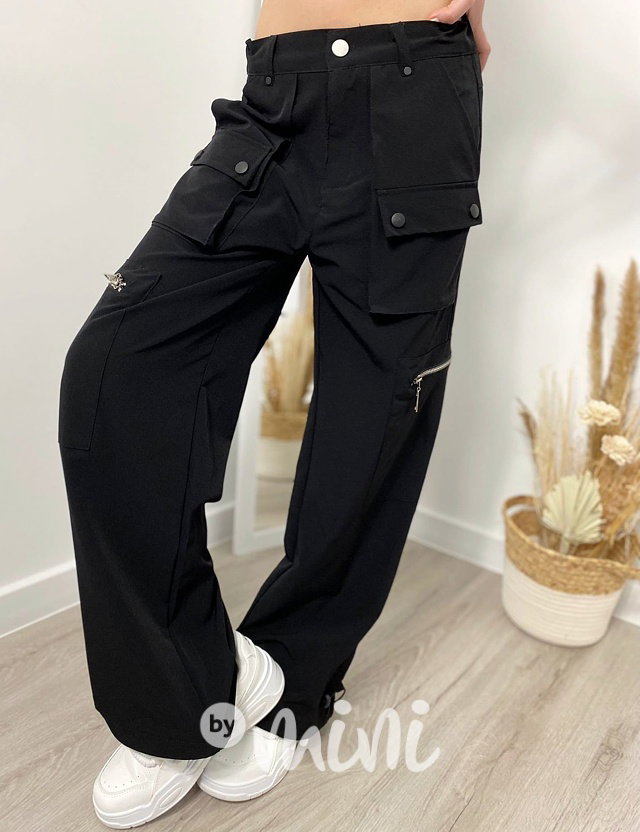 Maxi fashion švédy se zipem černé