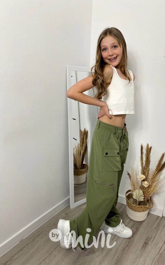 Maxi fashion švédy se zipem khaki