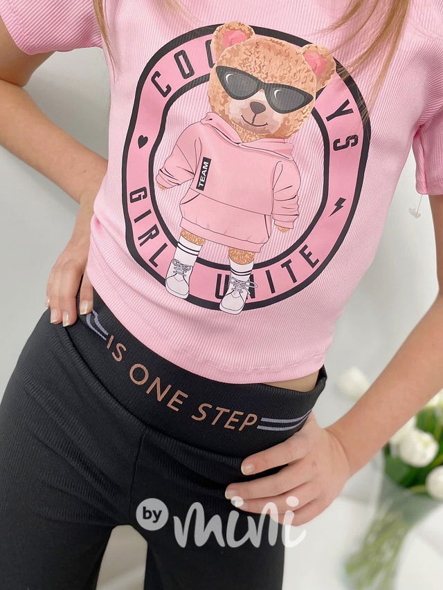 Růžový top s mašlí