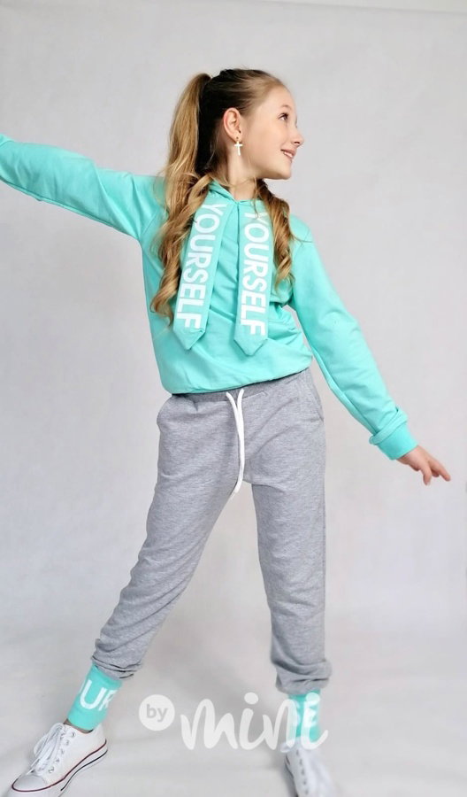 YOURSELF mikina mint II. jakost