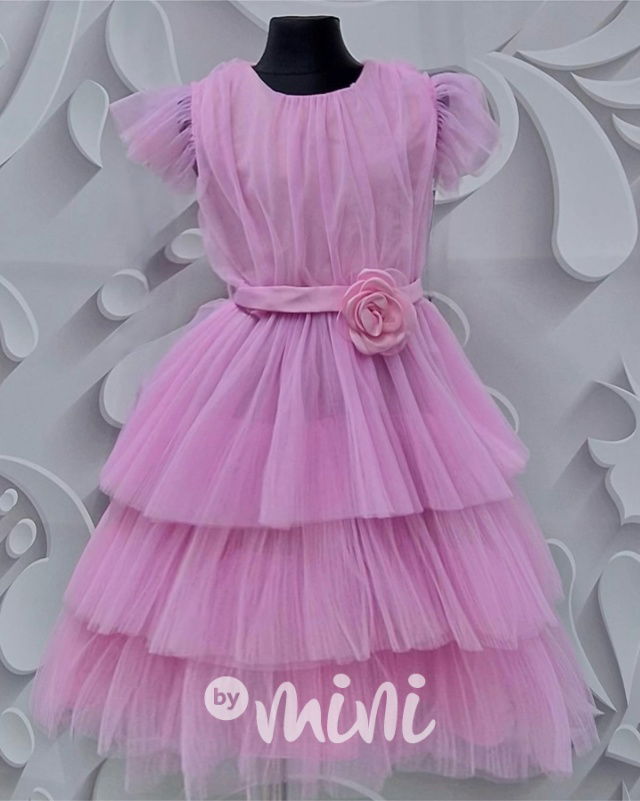 Slavnostní tylové šaty růžové