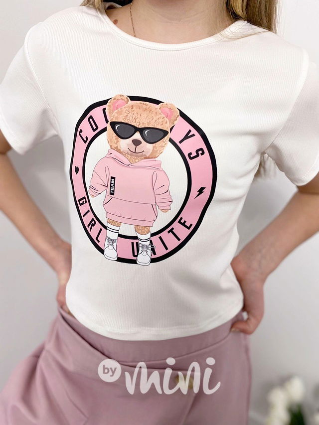 Bílý top s mašlí