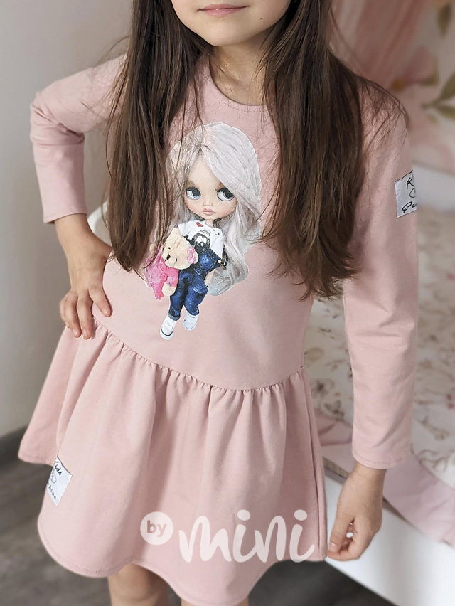 Blondie šaty pudrové