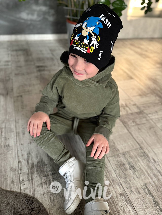 DESPACITO biker tepláky acid wash khaki