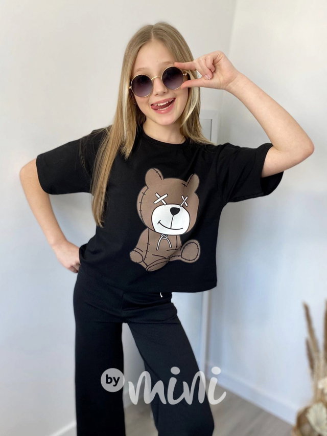 Teddy oversize triko černé