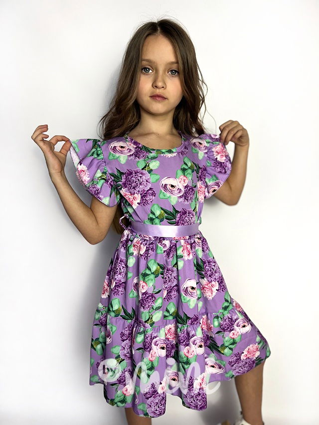Flower šaty purple
