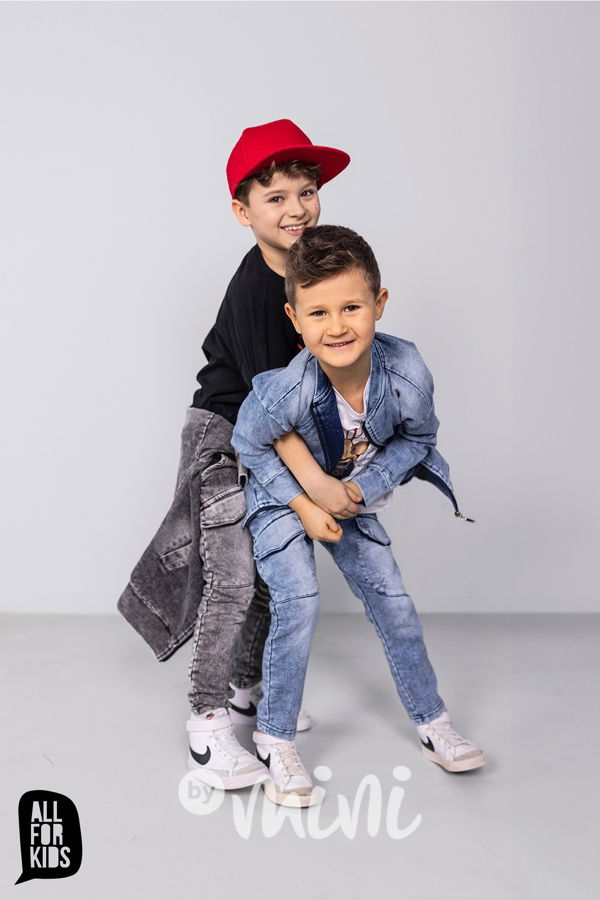 All for kids mikinová bunda Trouble denim blue