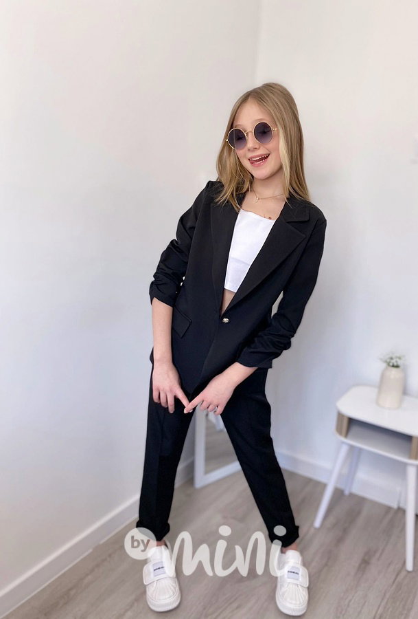 ELEGANT sako + kalhoty black