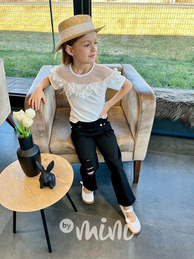 Glamour frill summer blůzka white