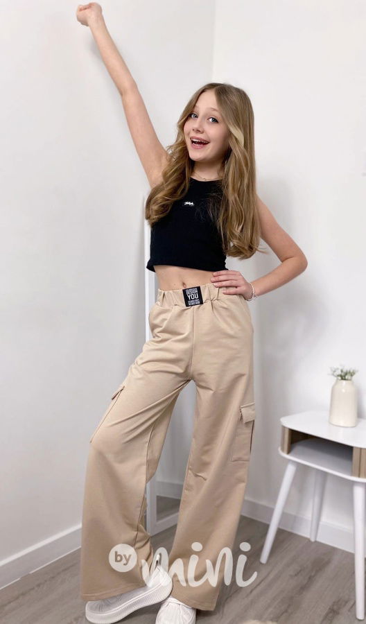 PREMIUM široké švédy YOU béžové