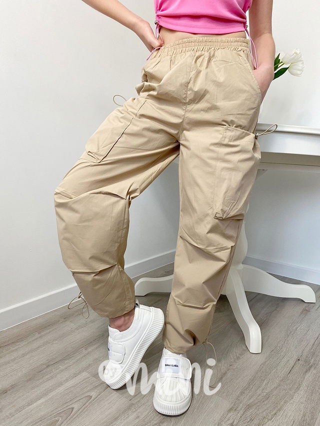Parachute pants - cargo kapsáče beige