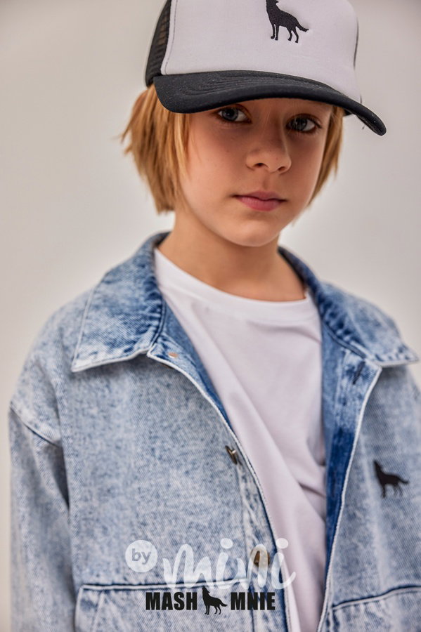 Mash Mnie WOLF blue denim bunda
