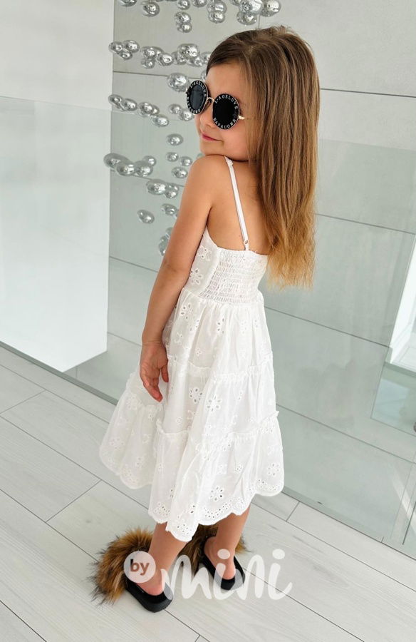 Letní boho šaty z madeiry white