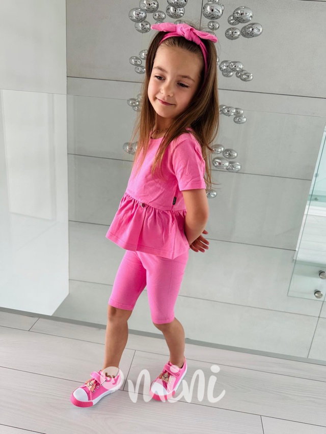 DARK PINK tunika + šortky + čelenka