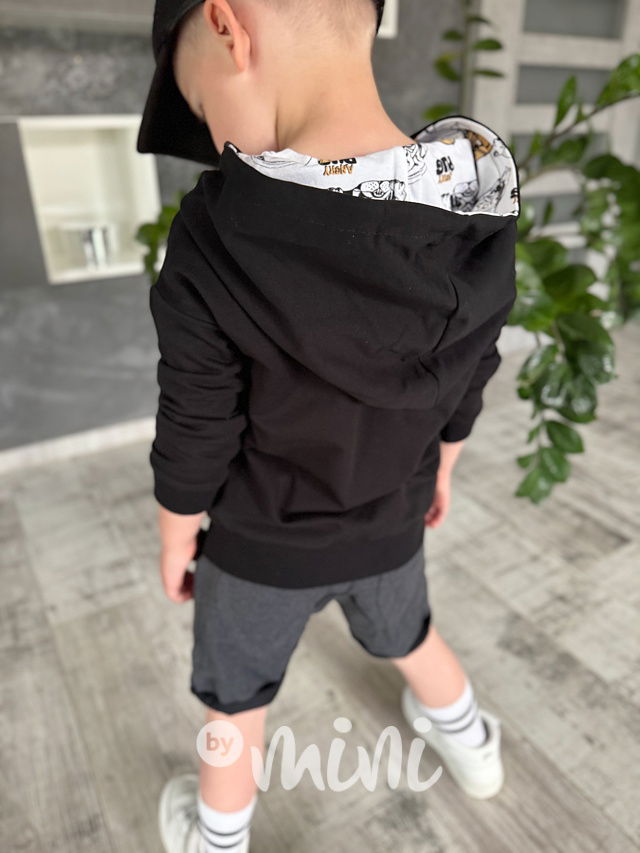 Buldoček mikina černá