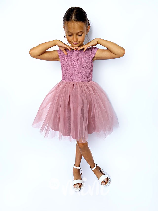 ROSE luxusní šaty vintage lila