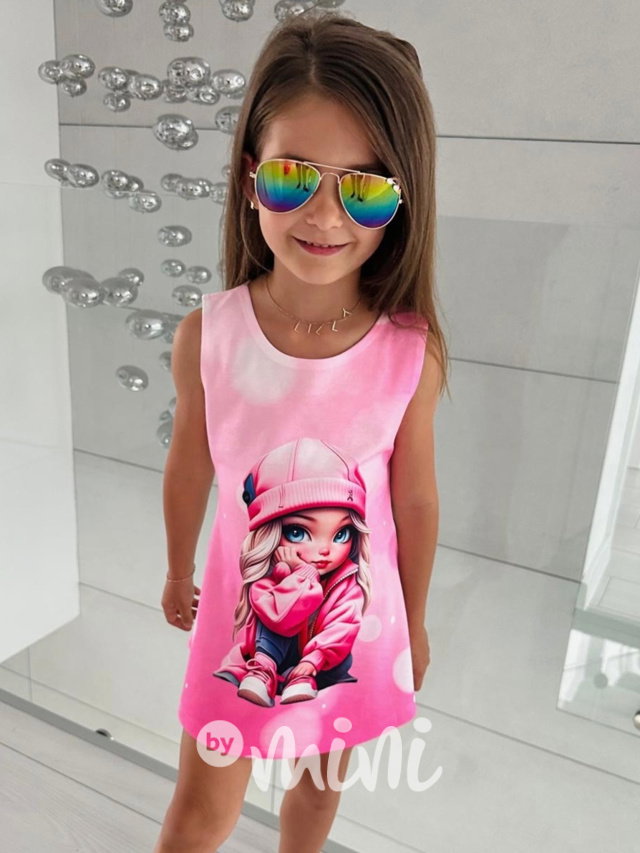 Street girl šaty pink