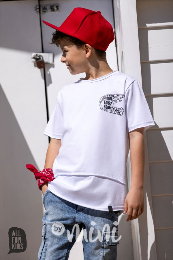 All for kids triko RIDE bílé