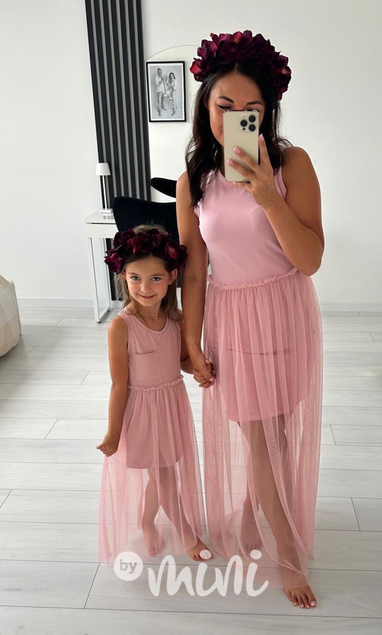 All for kids šaty s tylem pink