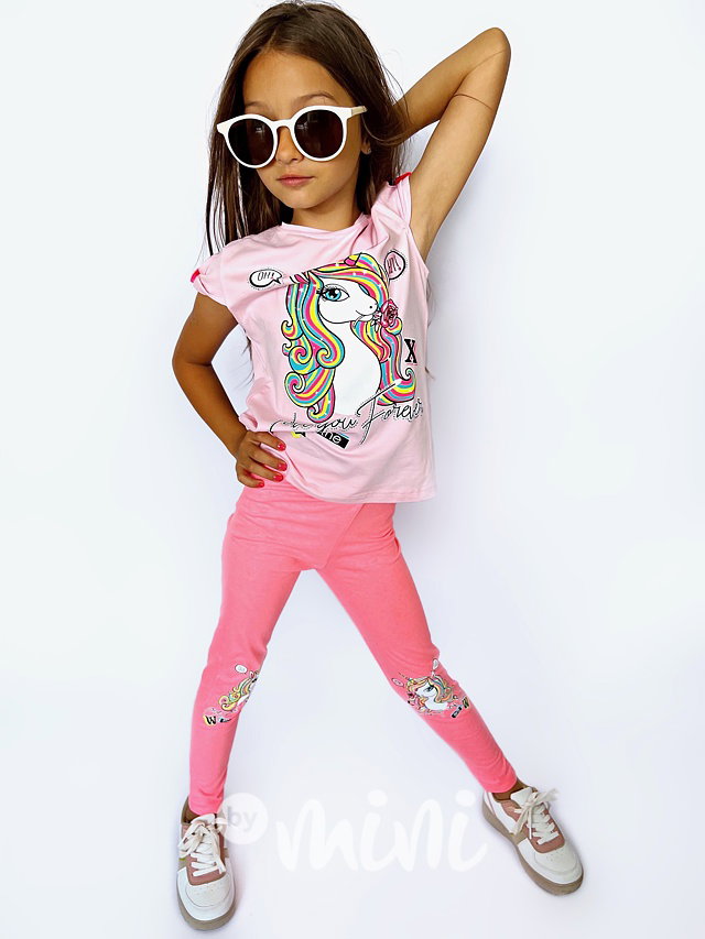 Unicorn triko s kamínky sweet pink