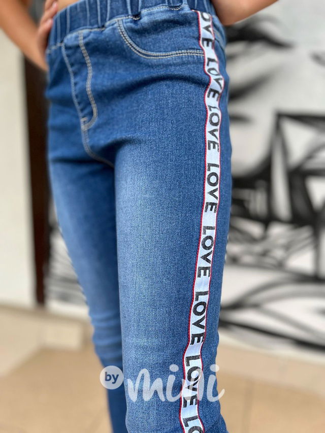 Denim jegginy LOVE