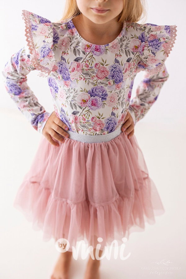Romantic lila boho blůzka s řasením Lily Grey