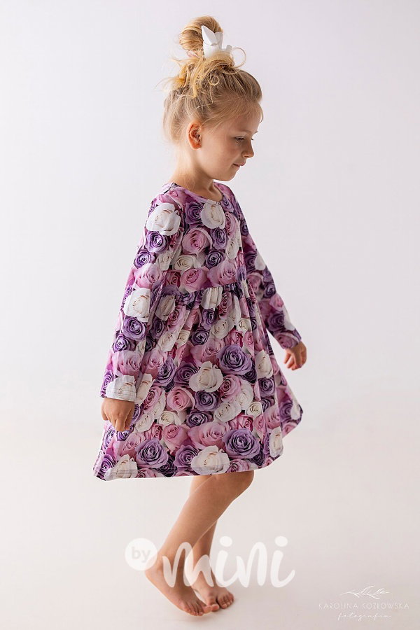 Lily Grey lila flower boho šaty
