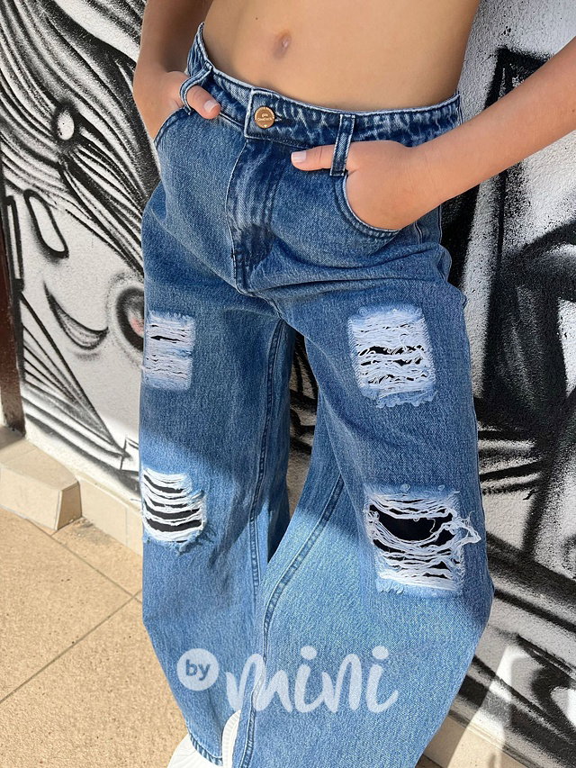Ripped volné jeansy