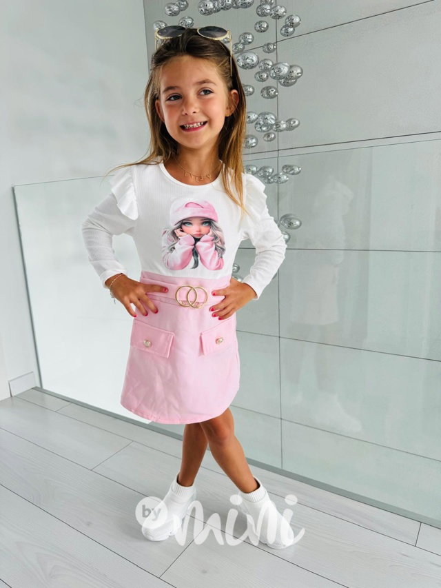 Cutie šaty white/pink