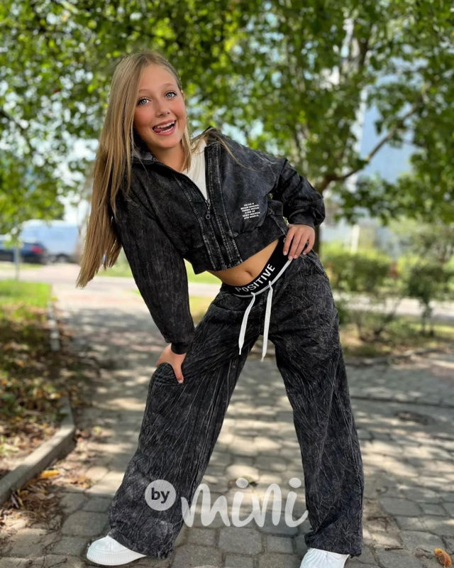 Acid wash crop mikina