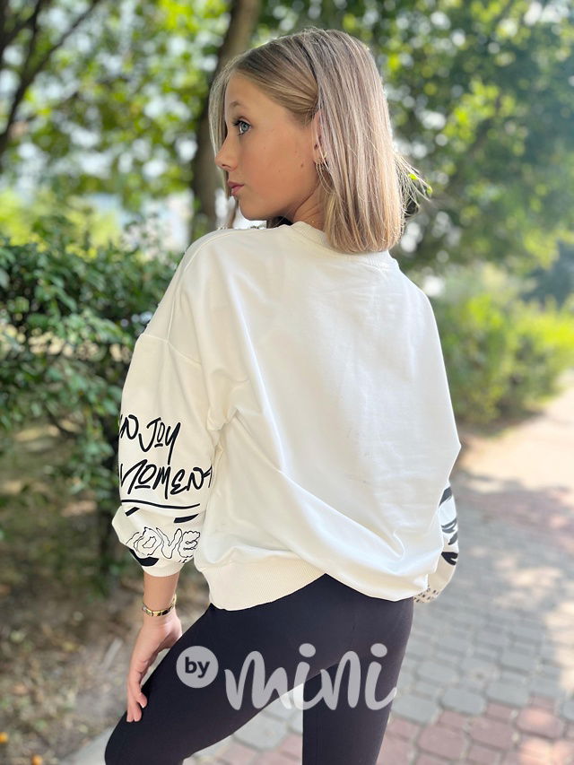 Mikina super day bílá