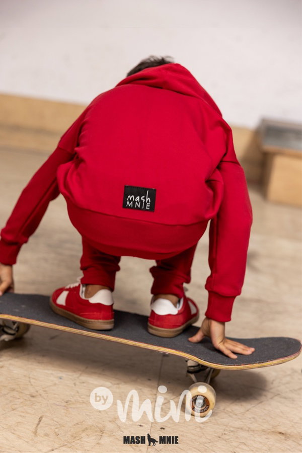 Mash Mnie hoodie mikina WOLF červená