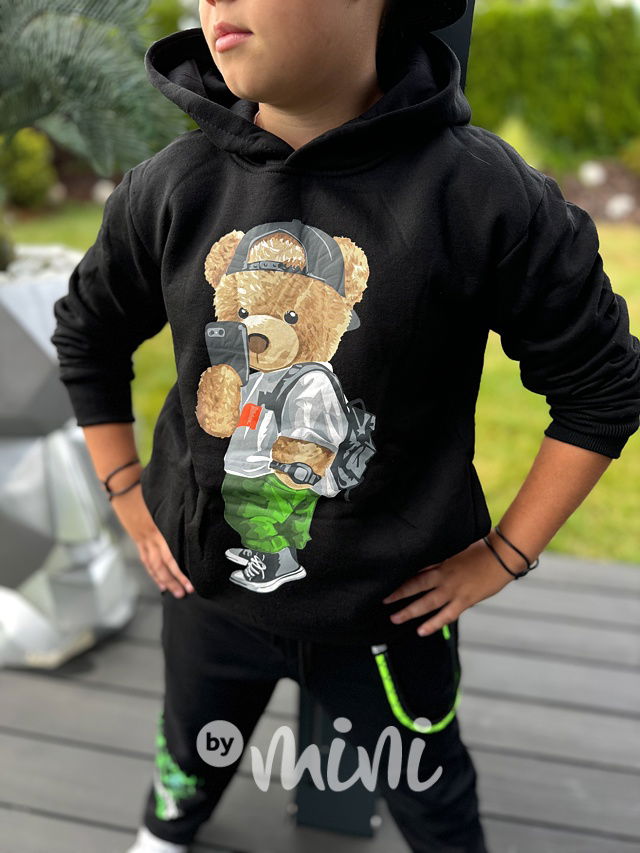 Selfie zateplená mikina černá