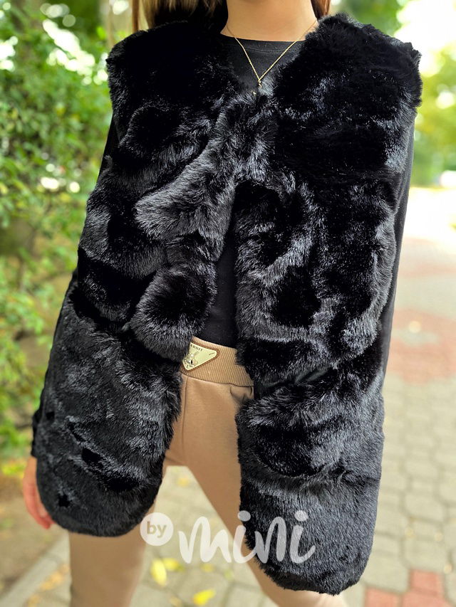 Chlupatá vestička black