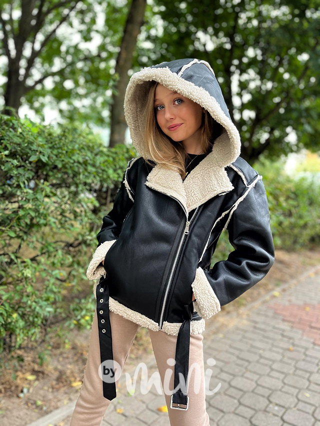 Eco leather bunda s beránkem