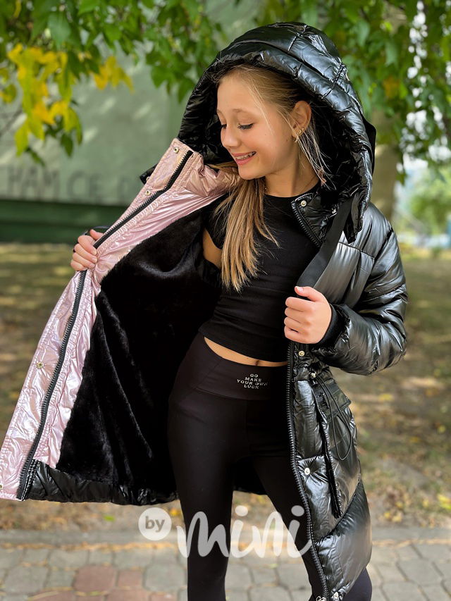 Zimní kabát Illusion metallic black