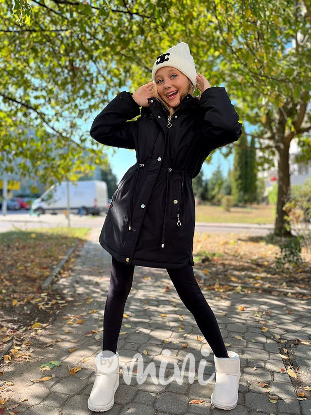 Černá zimní sporty parka
