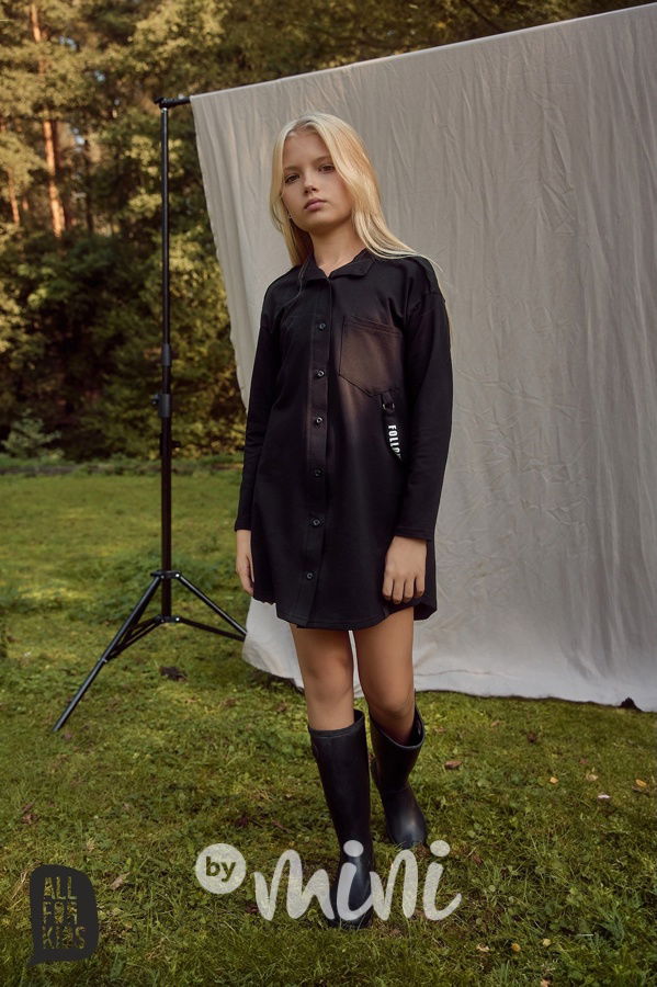 All for kids košilové šaty black