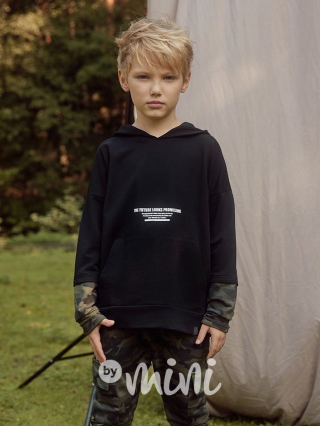 All for kids mikina FUTURE black/army